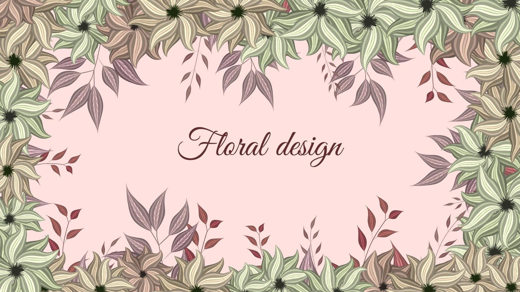 vector horizontale bloem bloemen banner achtergrond met tekst plaats.