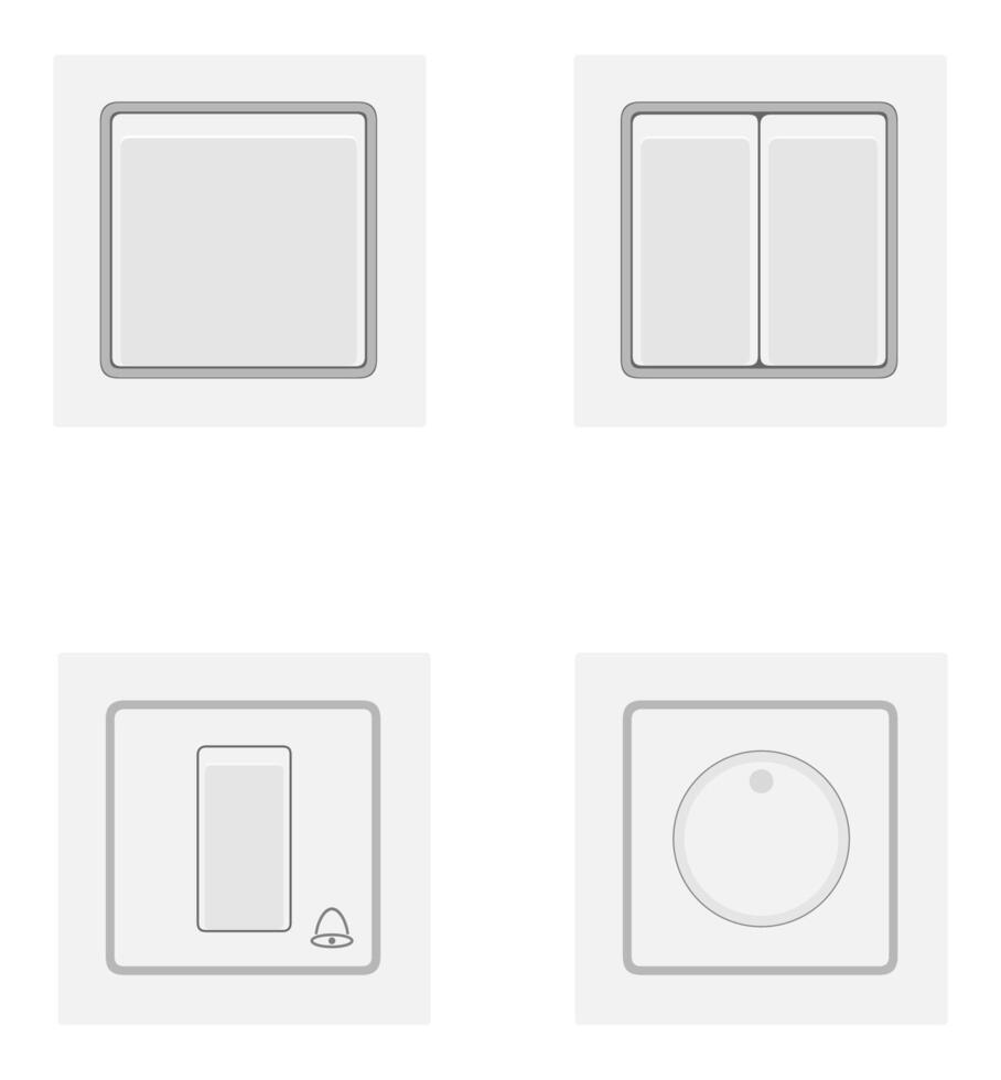 elektrisch schakelaar voor binnen- elektriciteit bedrading voorraad vector illustratie geïsoleerd Aan wit achtergrond