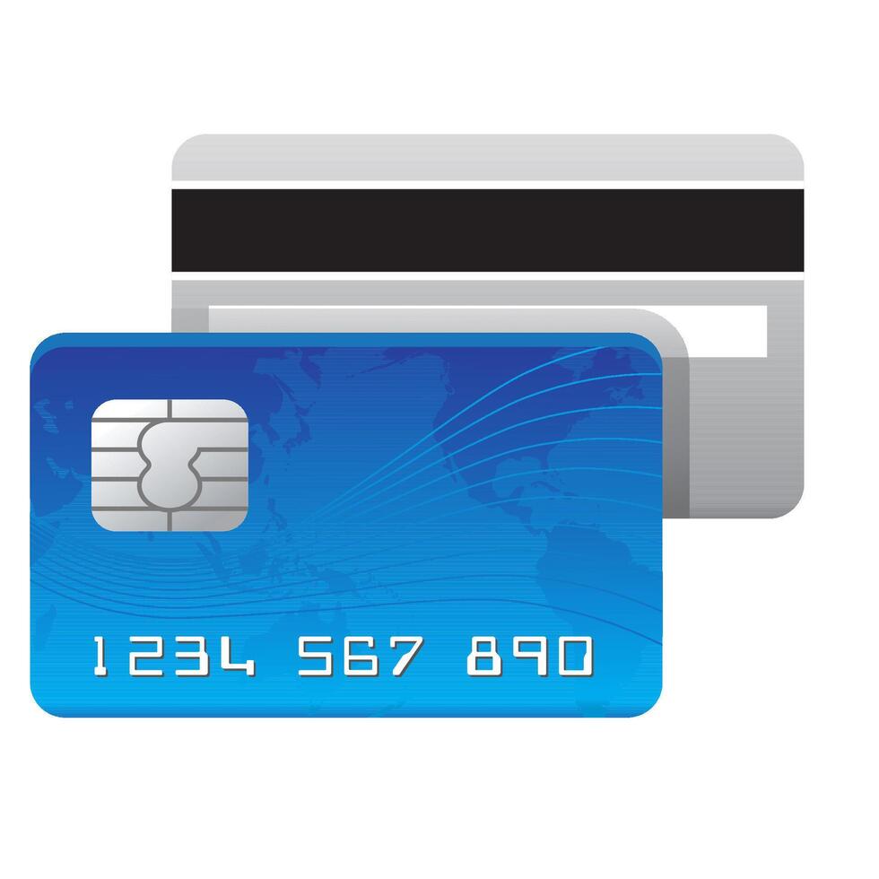 credit kaart icoon in kleur. geld buying boodschappen doen vector