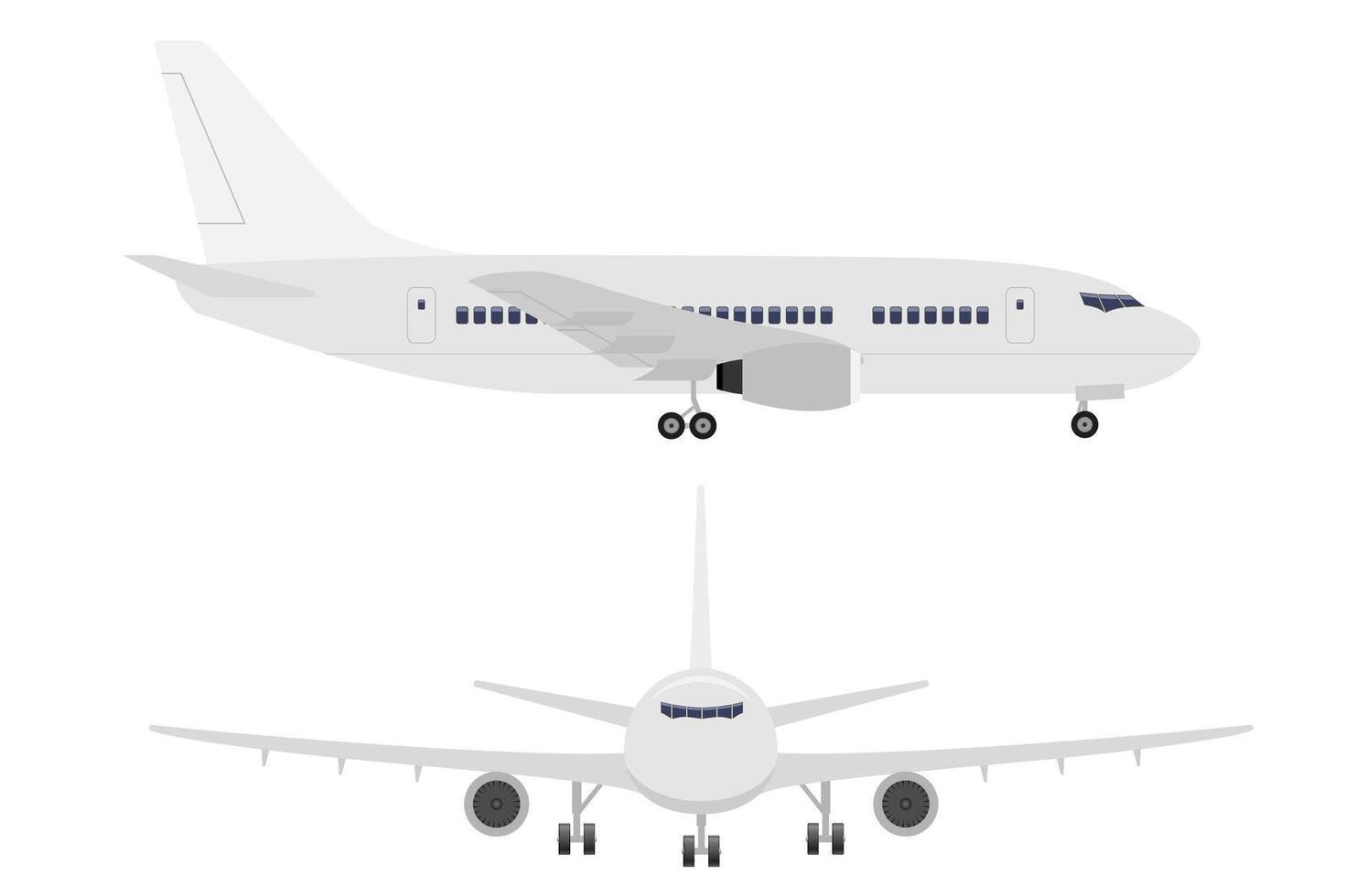 passagier vliegtuig voorraad vectorillustratie geïsoleerd op een witte achtergrond vector
