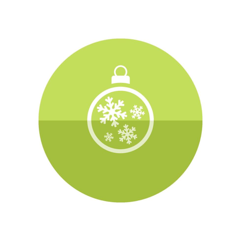 Kerstmis bol icoon in vlak kleur cirkel stijl. vakantie december decoratie een deel vector