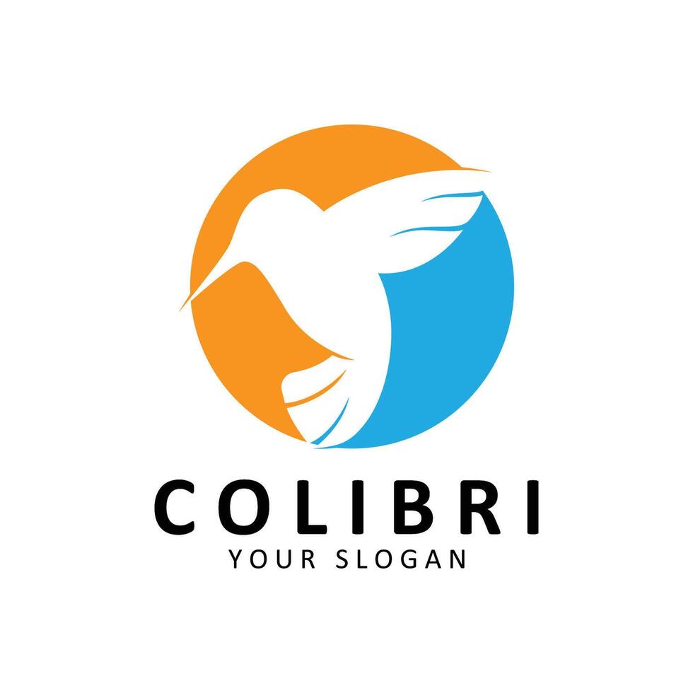 mooi gemakkelijk vogel colibri logo ontwerp vector