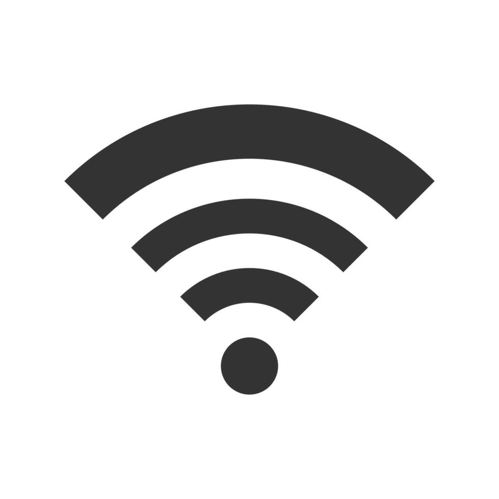 zwart en wit icoon Wifi symbool vector