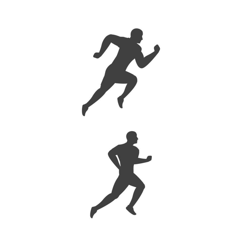 sport rennen silhouet vector pictogram illustratie