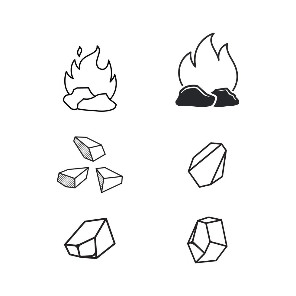 houtskool vector pictogram ontwerp illustratie