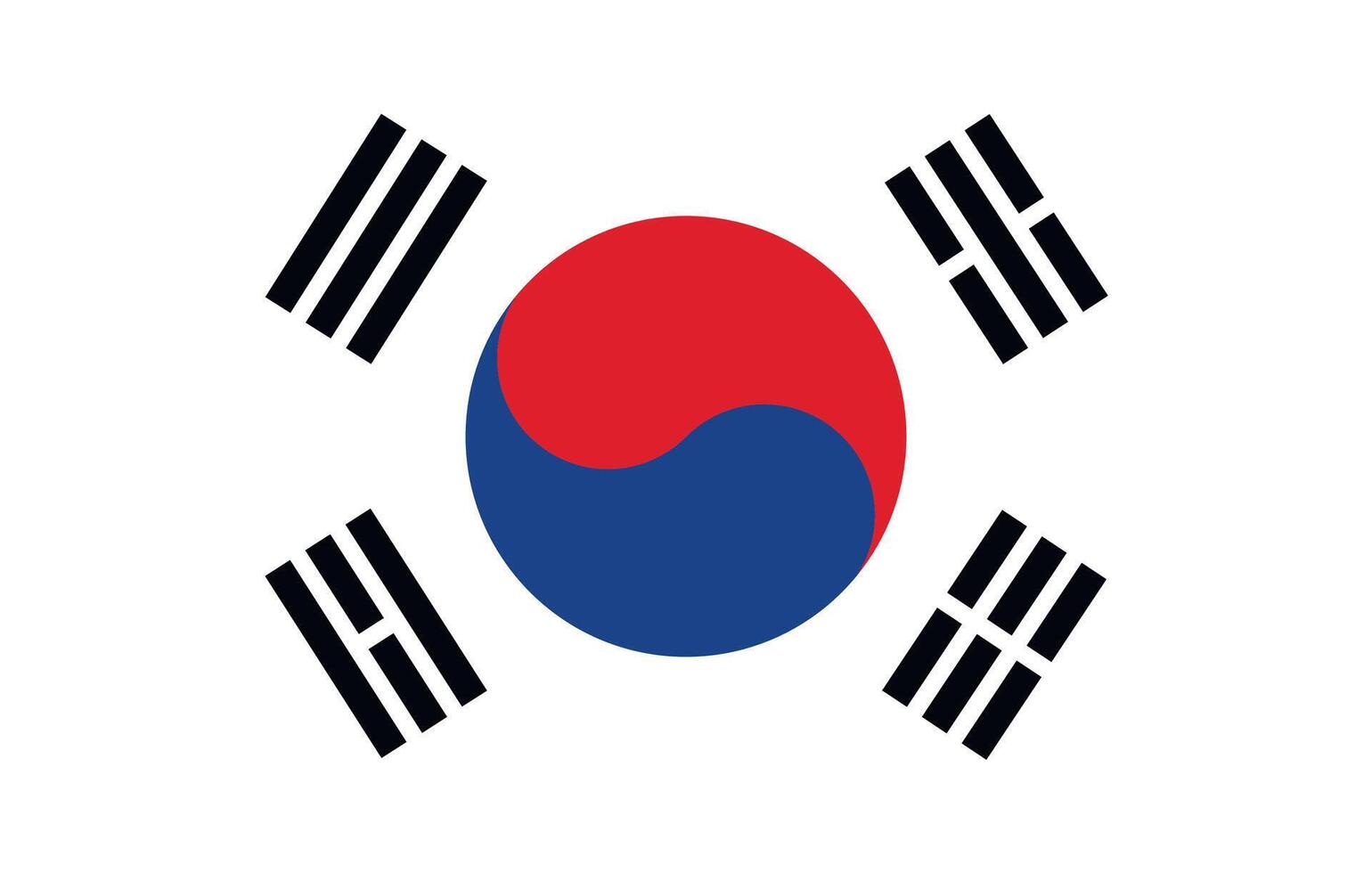 vlag zuiden Korea, vrede en zuiverheid symbool, Aziatisch land. blauw rood vlag, Koreaans natie geschiedenis, nationaal symbool, illustratie grafisch, zuiden Korea, Aziatisch cultuur, identificatie van natie vector