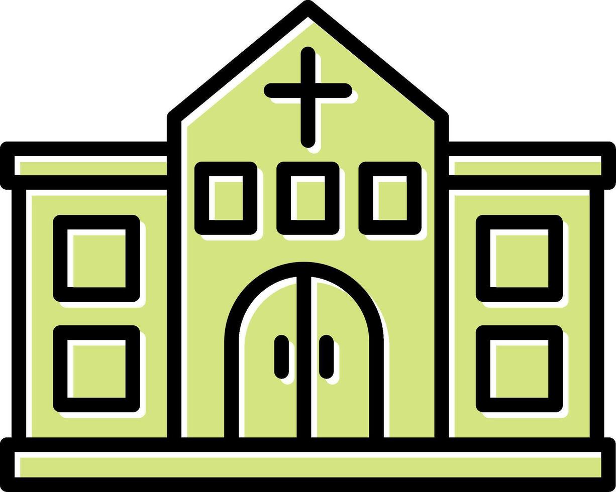 kerk vecto icoon vector