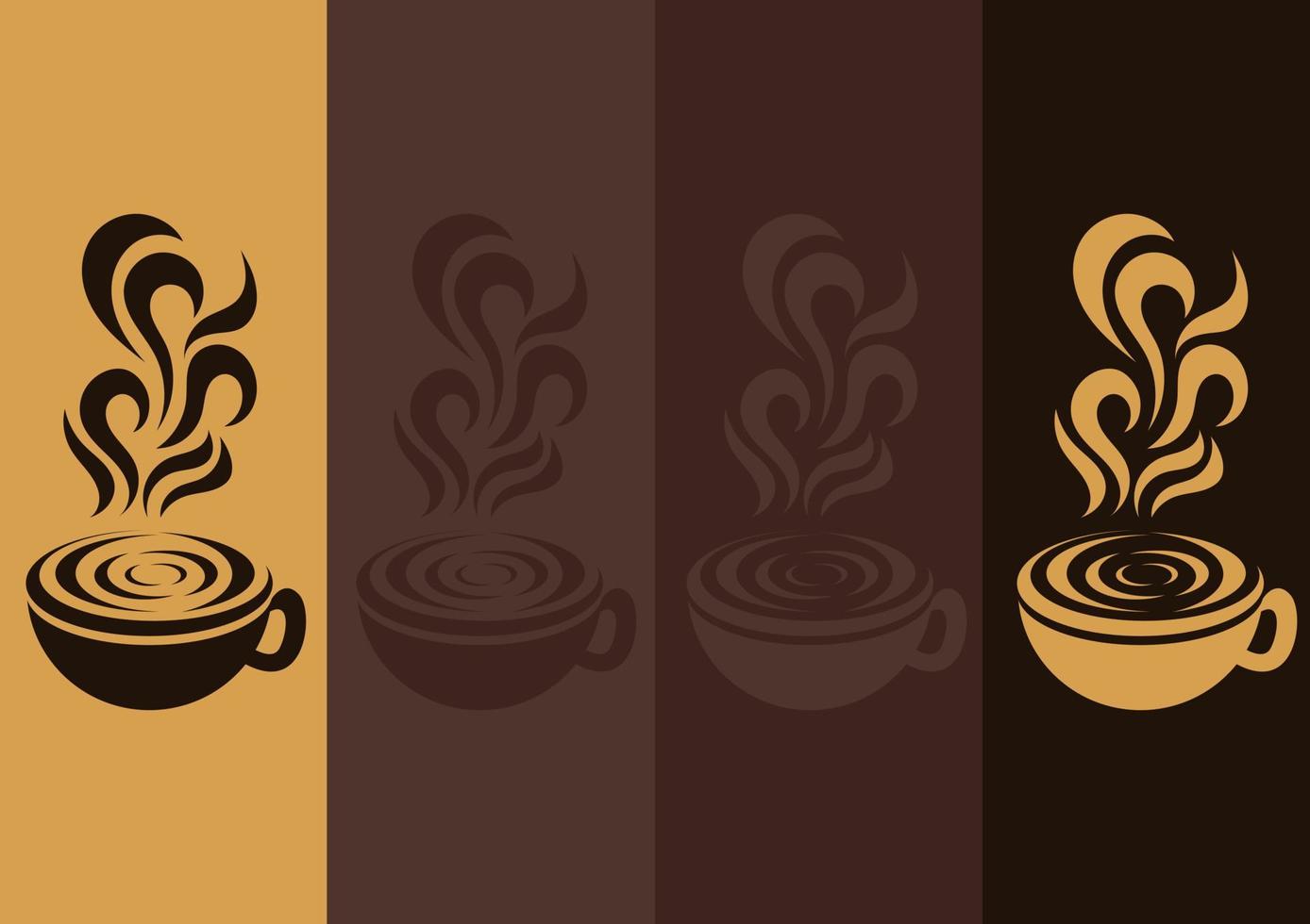 logo van een kopje koffie met rook vector