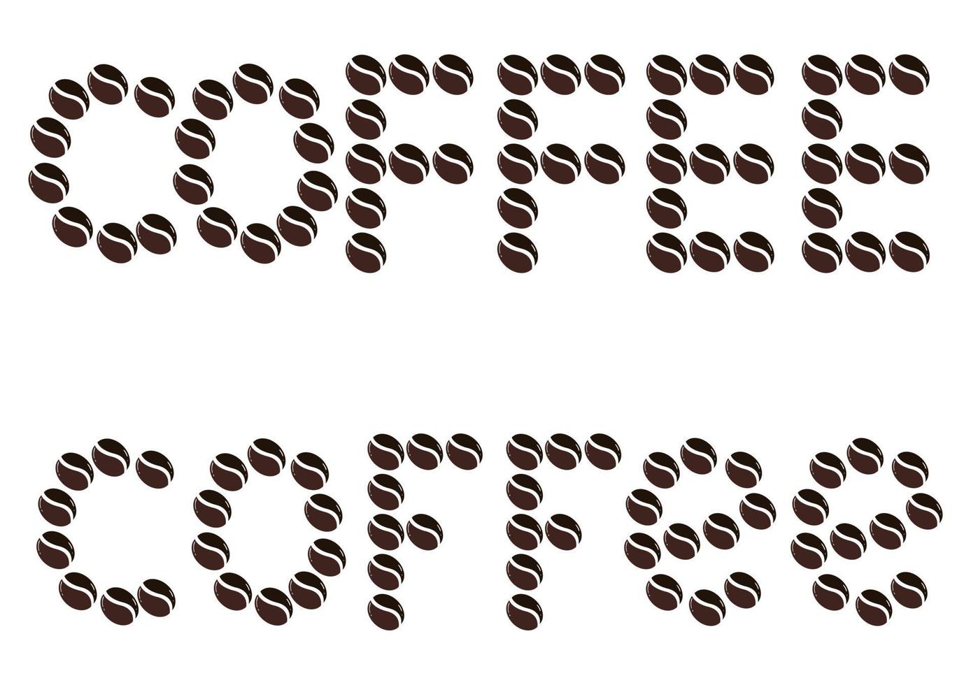 tekst met de inscriptie koffie vector