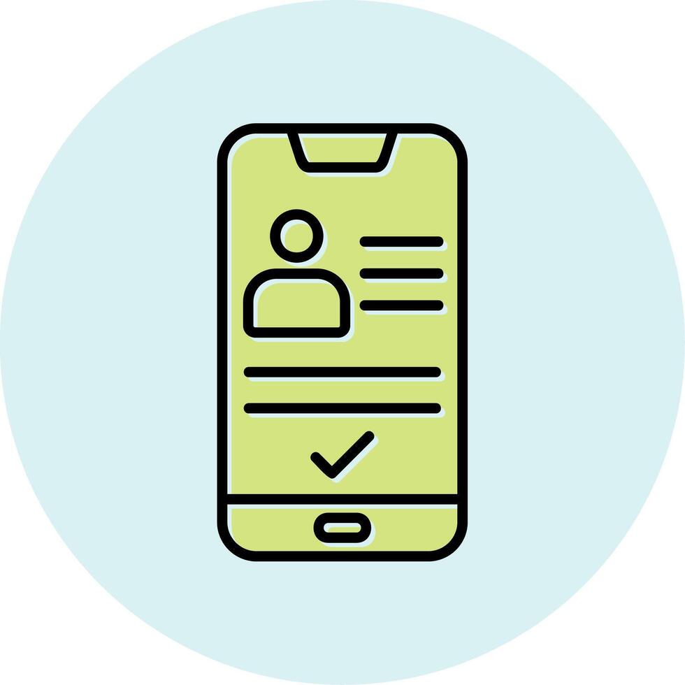 smartphone ID kaart vecto icoon vector