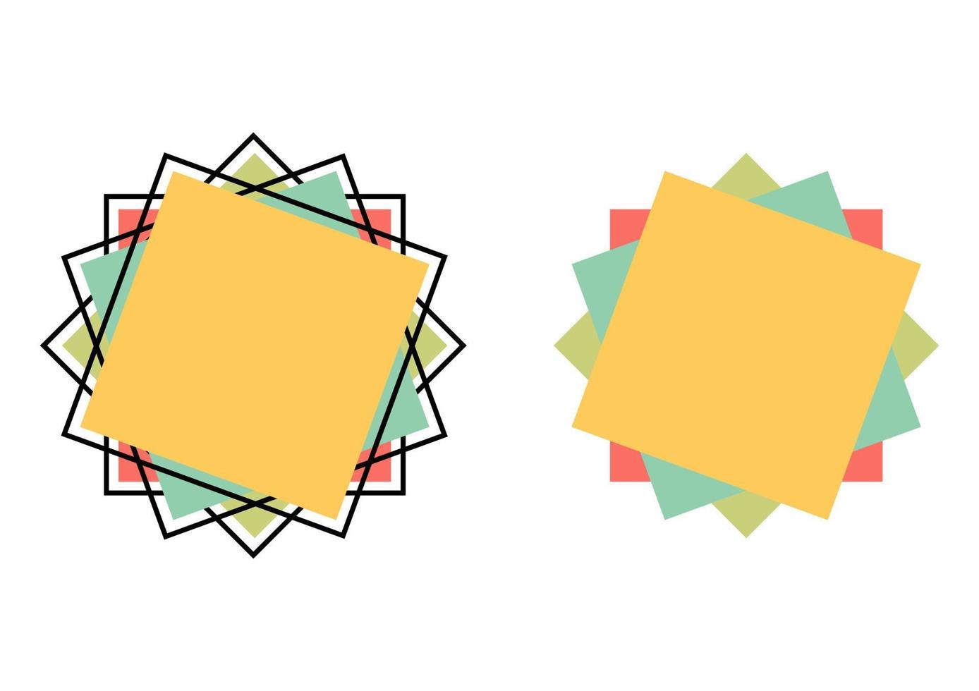 illustratie van kleurrijk vierkant papier vector