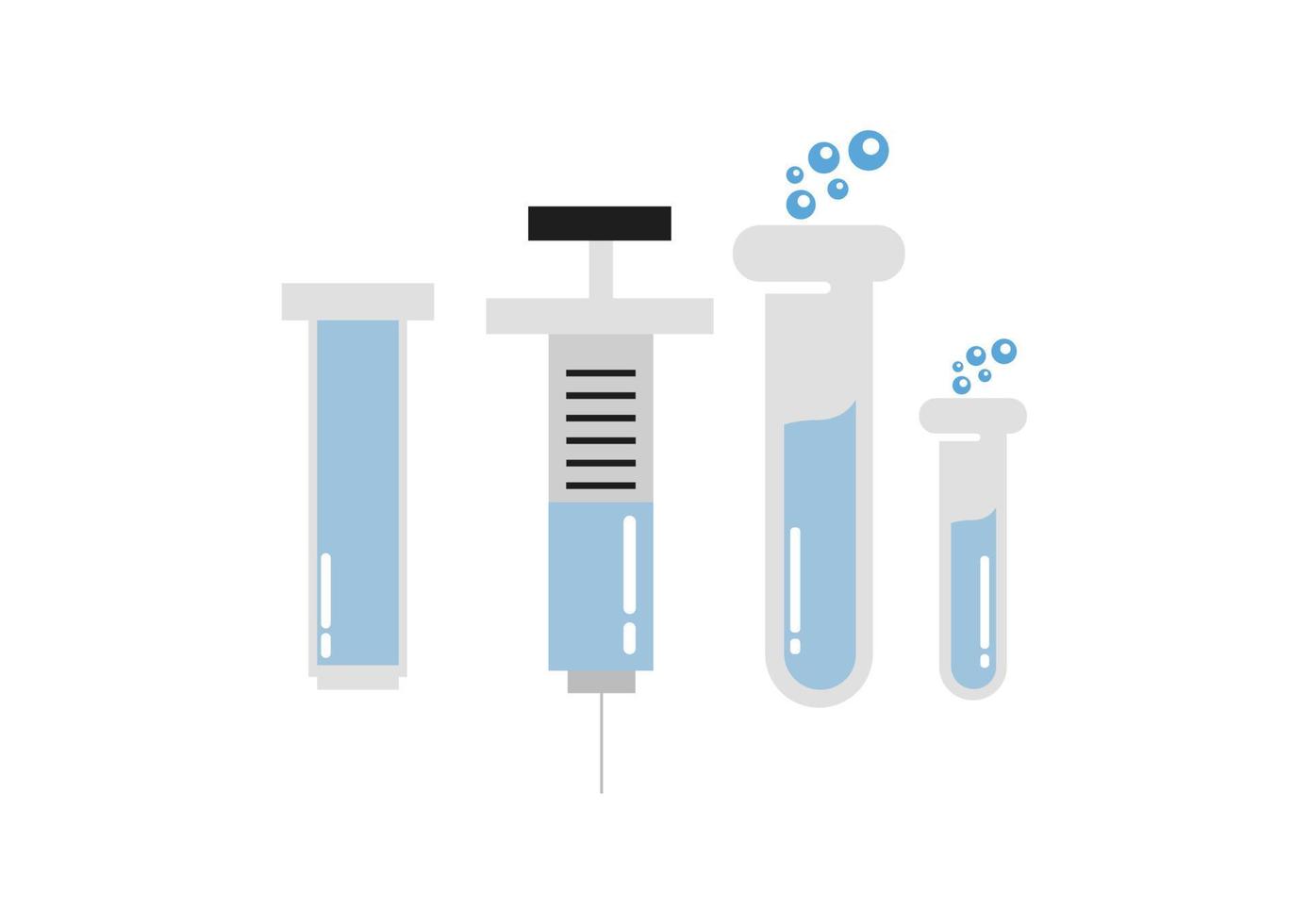 illustratie van injectie en covid 19 vaccin vector