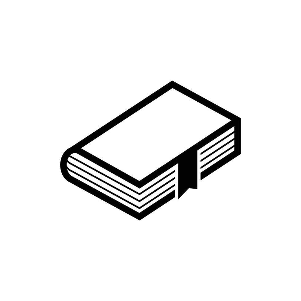 boekpictogram, boeksymbool, handboekvector in kaderstijl vector