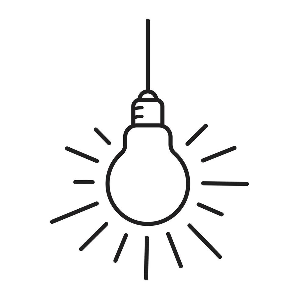 lamp, idee, inspiratiepictogram vector voor web, presentatie, logo, infographic, bedrijf, idee, inspiratie, brainstorm