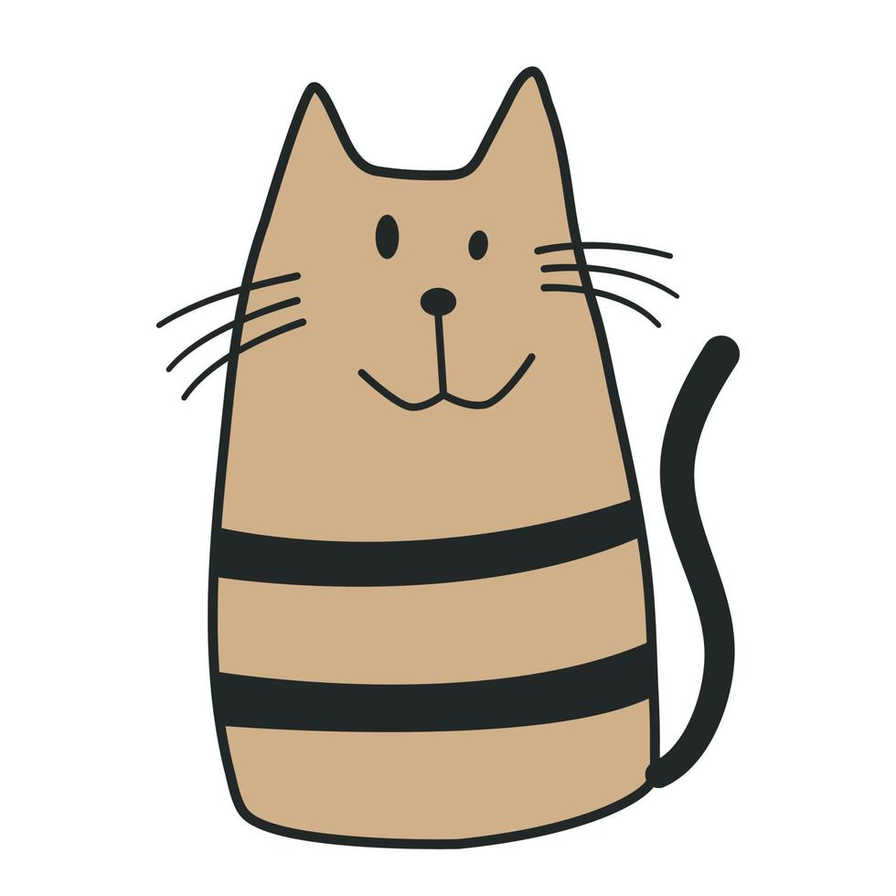 leuke cartoon eigenzinnige kat vector