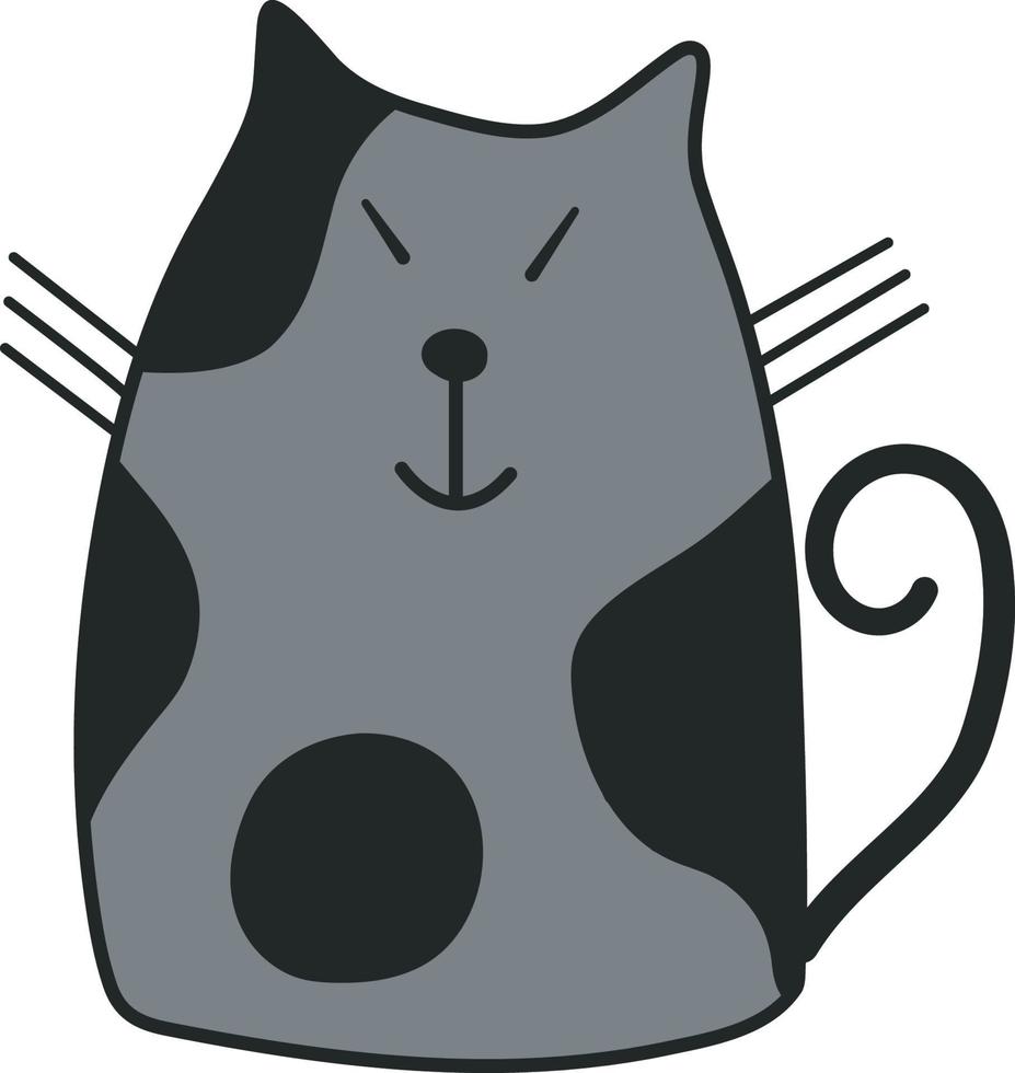 leuke cartoon eigenzinnige kat vector