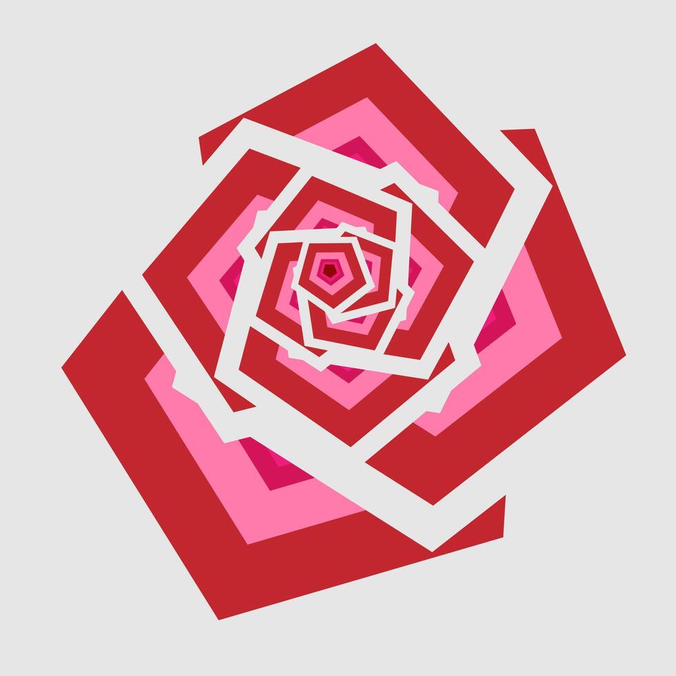 abstract meetkundig vorm lijkt op een roos. vector
