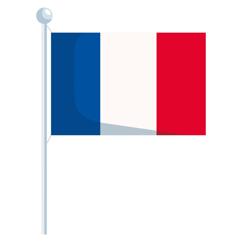 geïsoleerde franse vlag vector