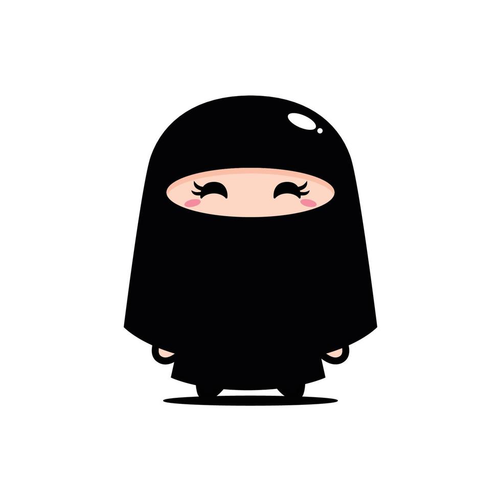 schattig moslim karakter vector ontwerp