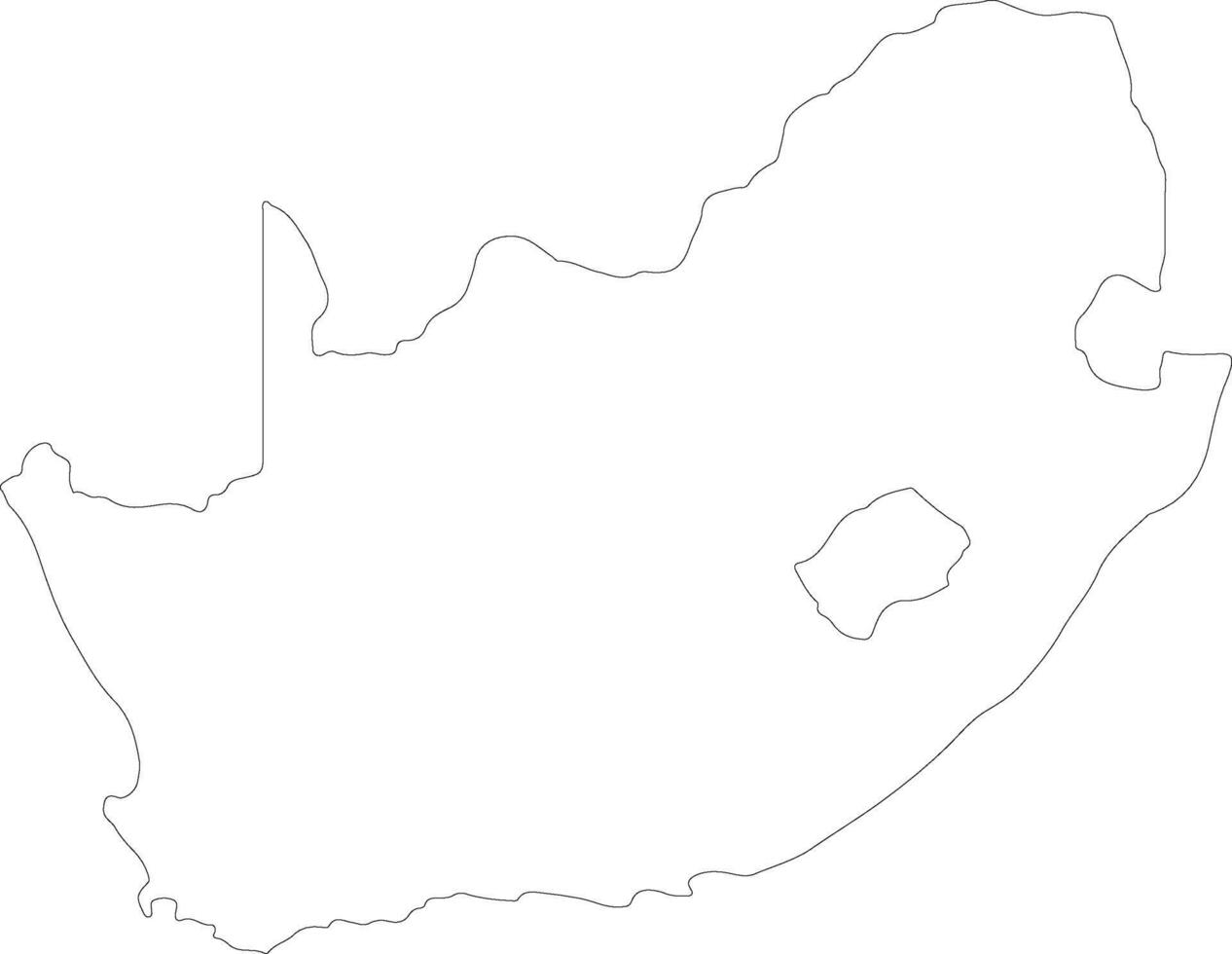 zuiden Afrika schets kaart vector