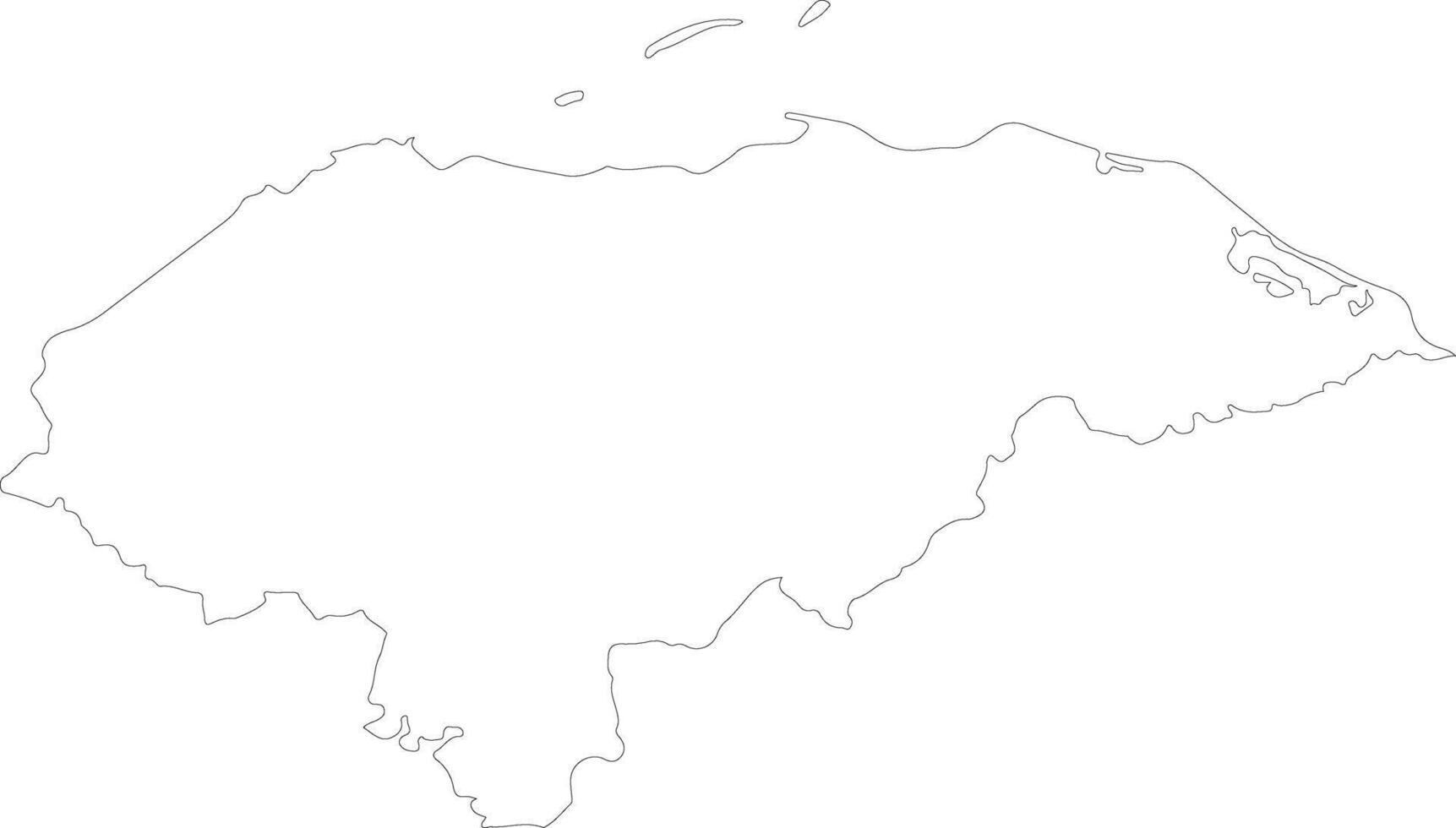 Honduras schets kaart vector
