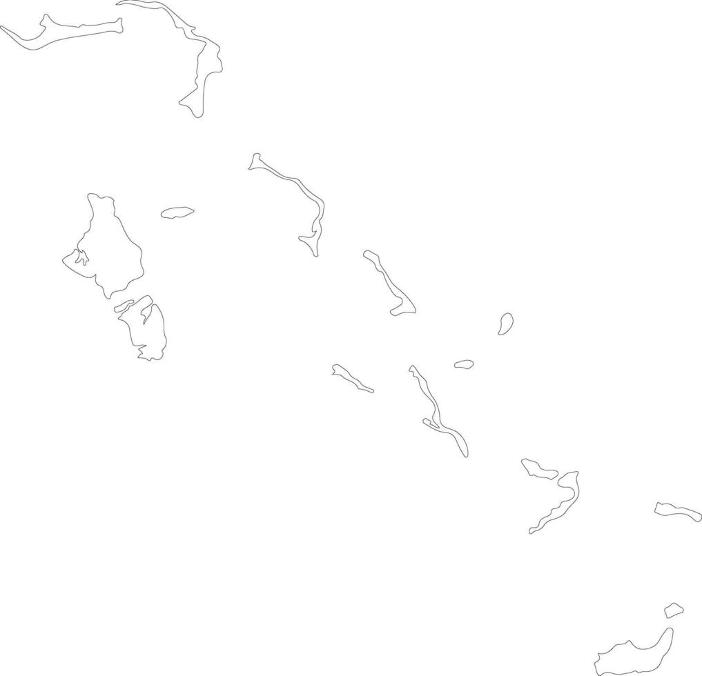 de Bahamas schets kaart vector