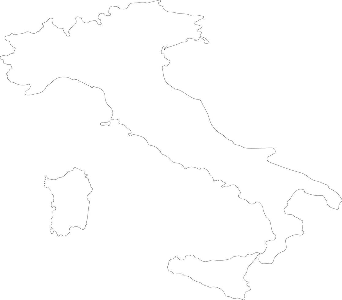 Italië schets kaart vector