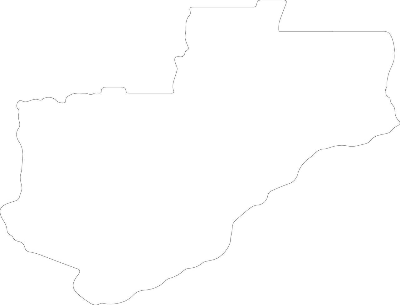 lunda norte Angola schets kaart vector