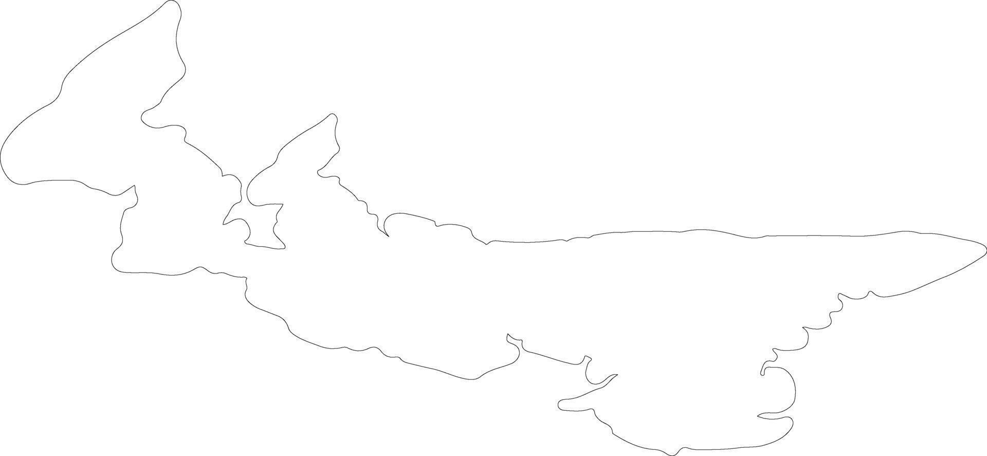 prins edward eiland Canada schets kaart vector