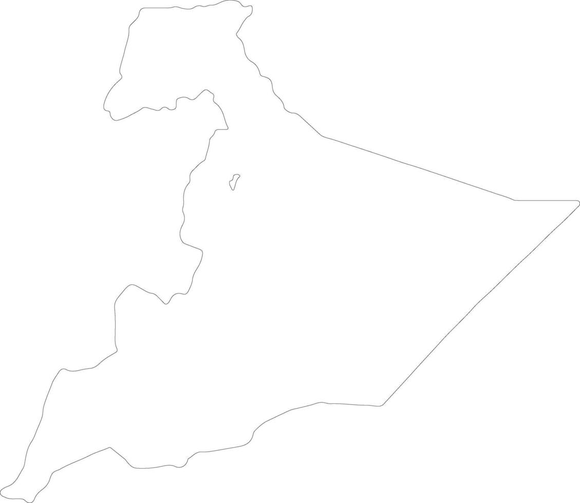 Somalisch Ethiopië schets kaart vector