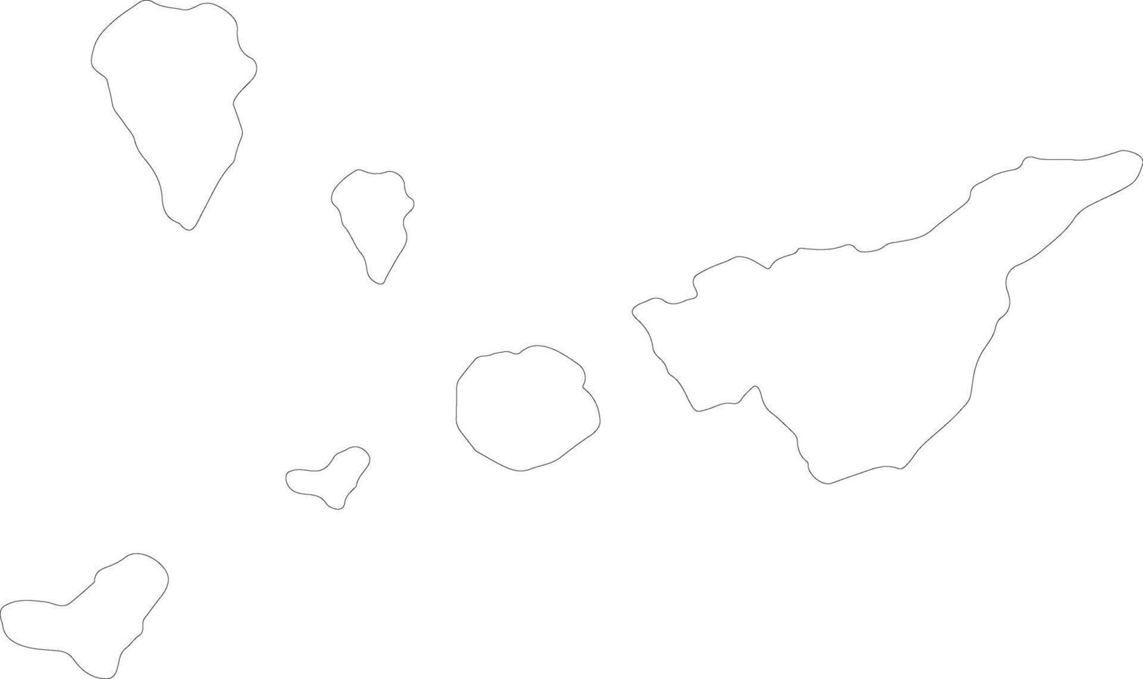 de kerstman cruz de Tenerife Spanje schets kaart vector