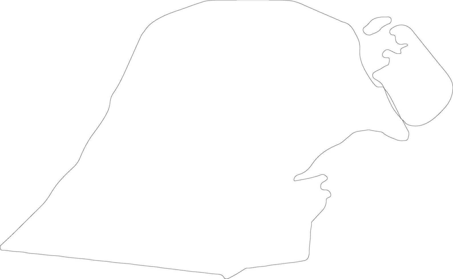al jahrah Koeweit schets kaart vector