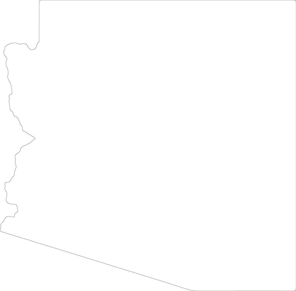 Arizona Verenigde staten van Amerika schets kaart vector