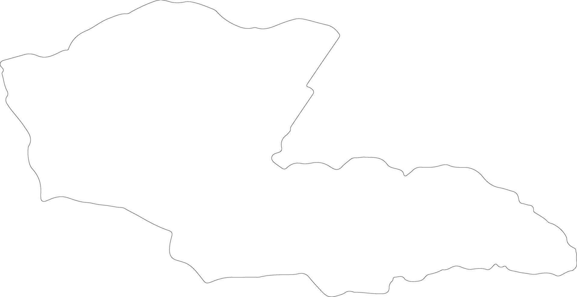 dornod Mongolië schets kaart vector