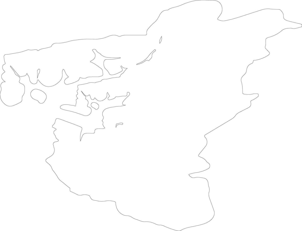 Rogaland Noorwegen schets kaart vector