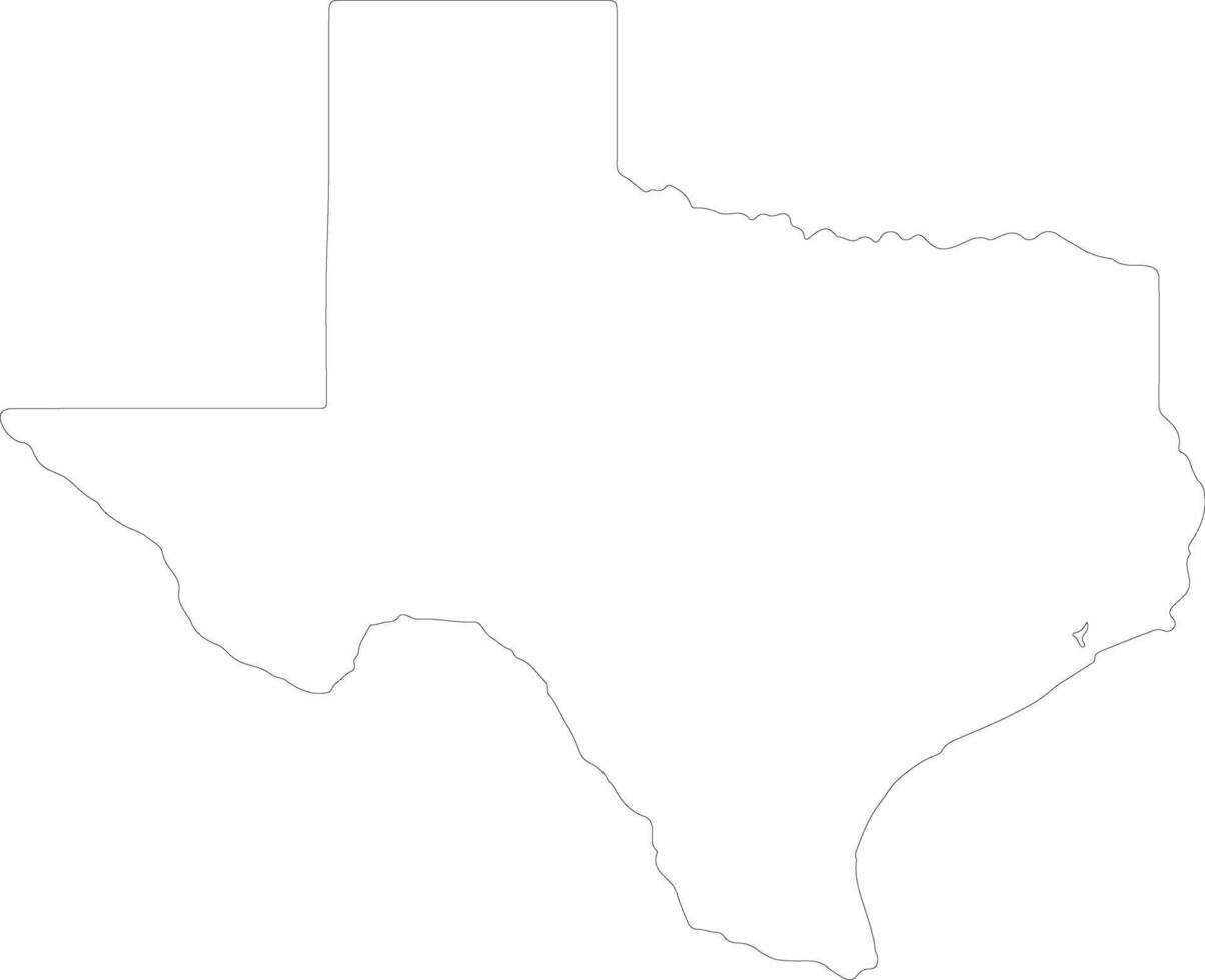 Texas Verenigde staten van Amerika schets kaart vector