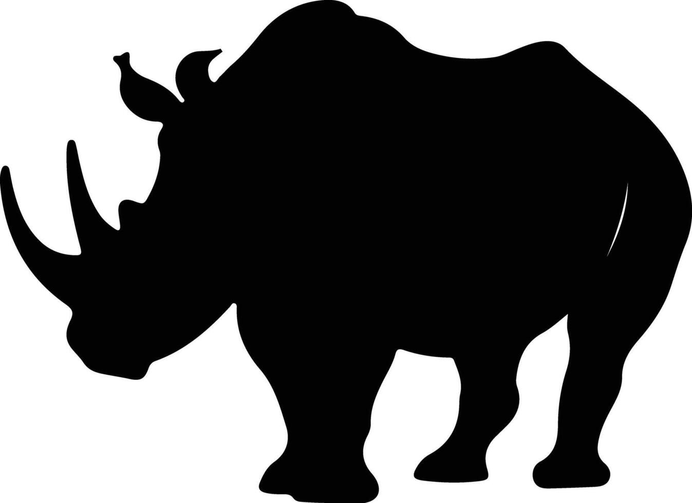 arsinoitherium zwart silhouet vector