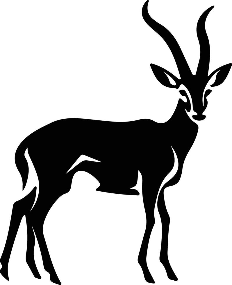 antilope zwart silhouet vector