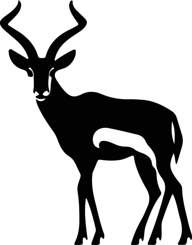 antilope zwart silhouet vector