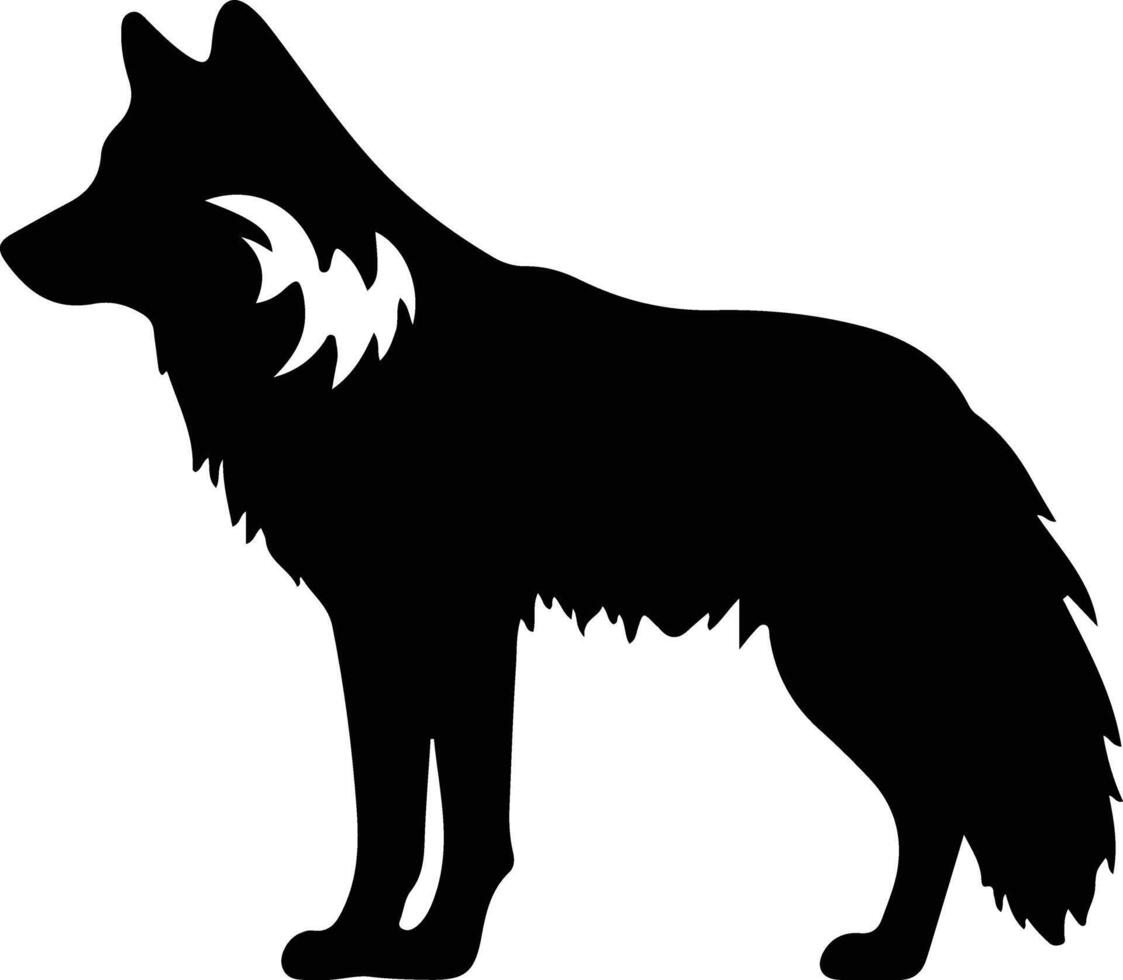 Arctische Wolf zwart silhouet vector