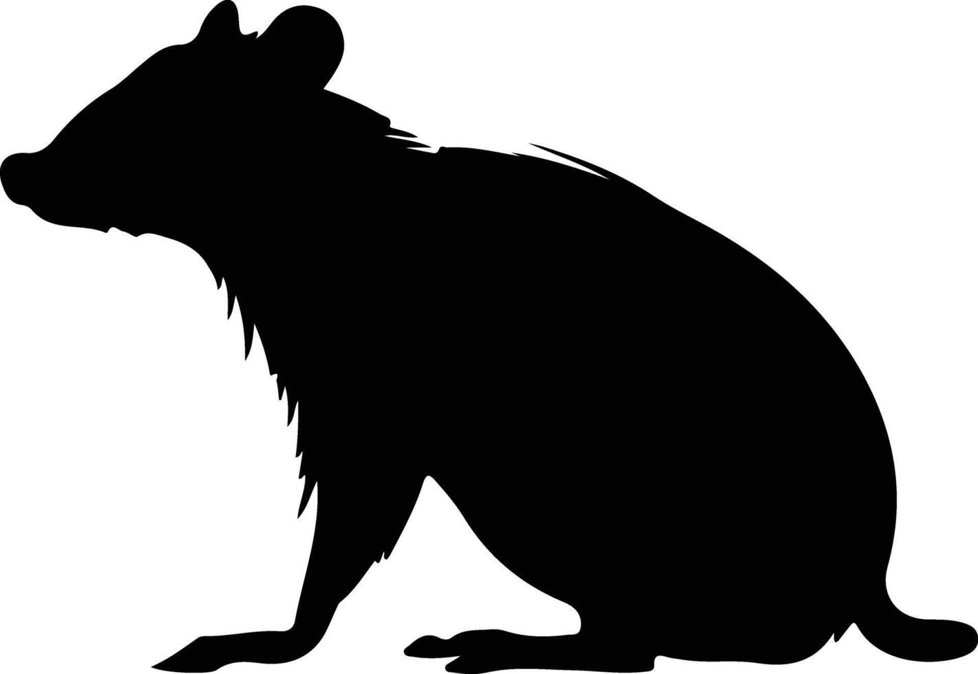 bandicoot zwart silhouet vector