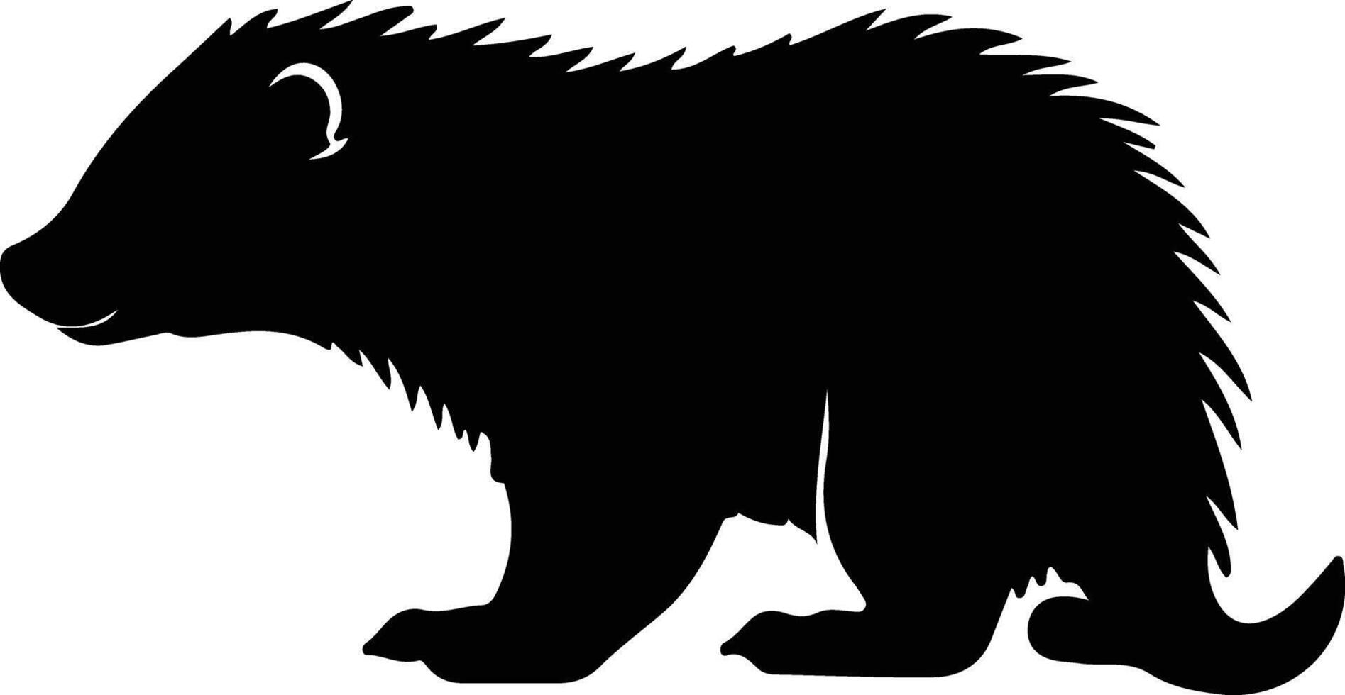 binturong zwart silhouet vector