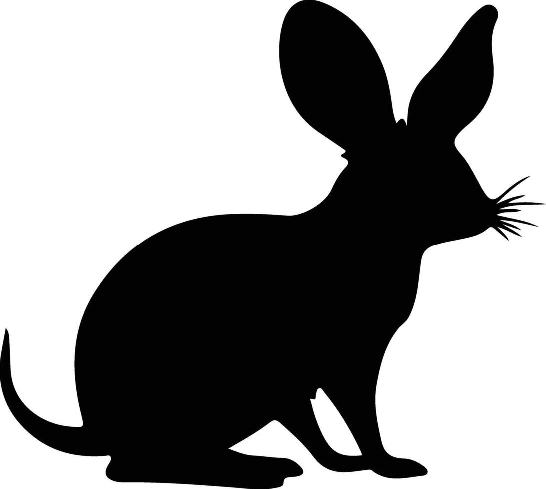 bilby zwart silhouet vector