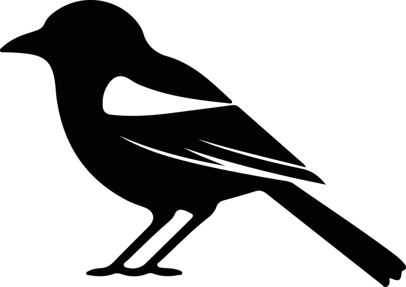 vogel zwart silhouet vector