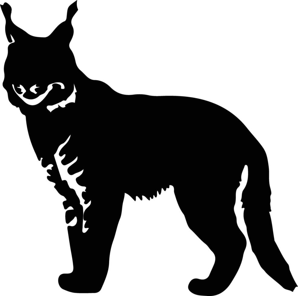 bobcat zwart silhouet vector