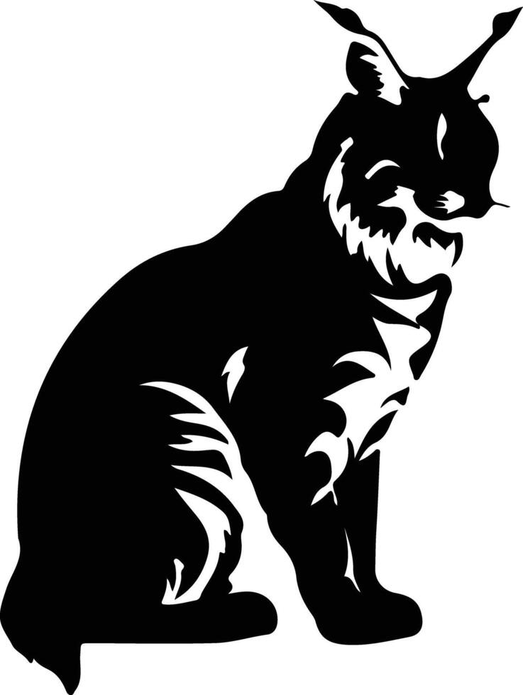 bobcat zwart silhouet vector