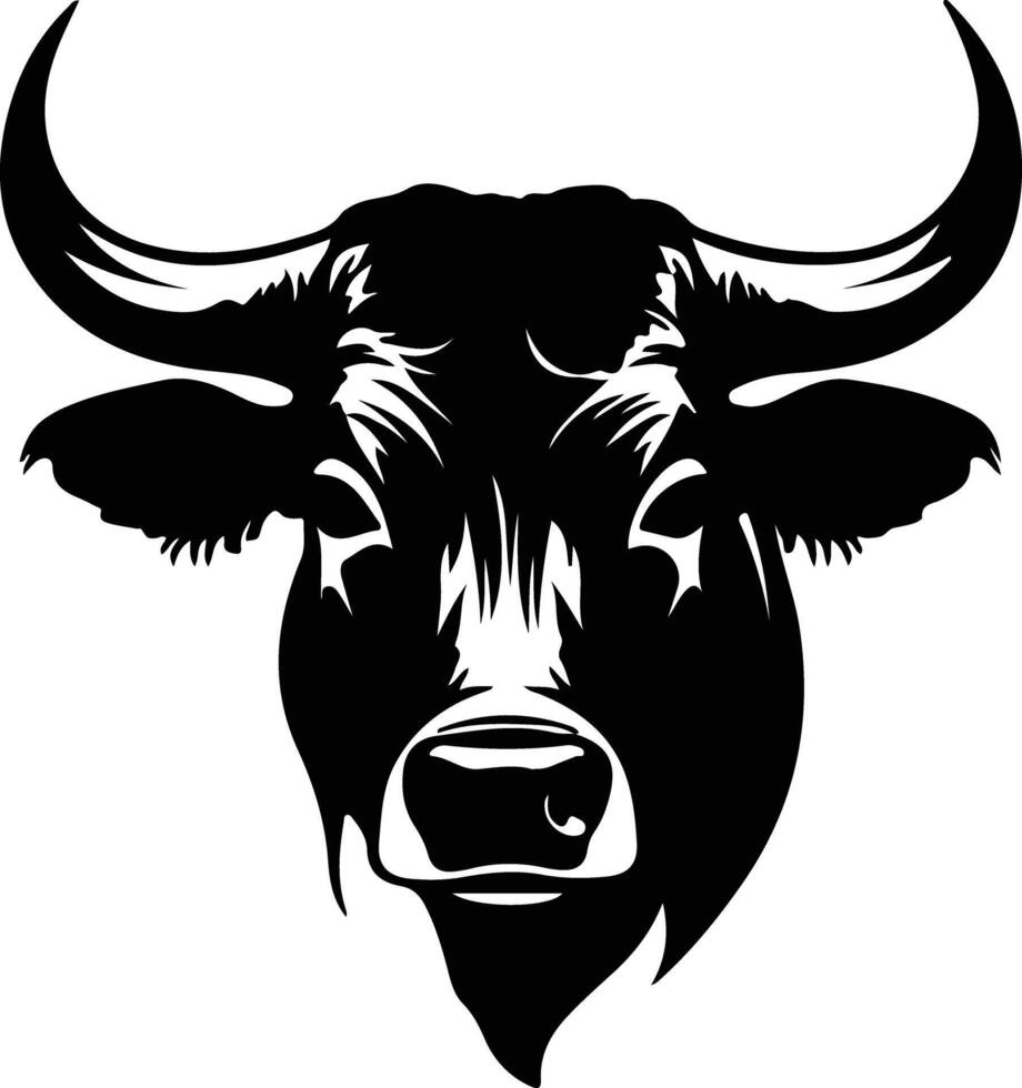 stier zwart silhouet vector