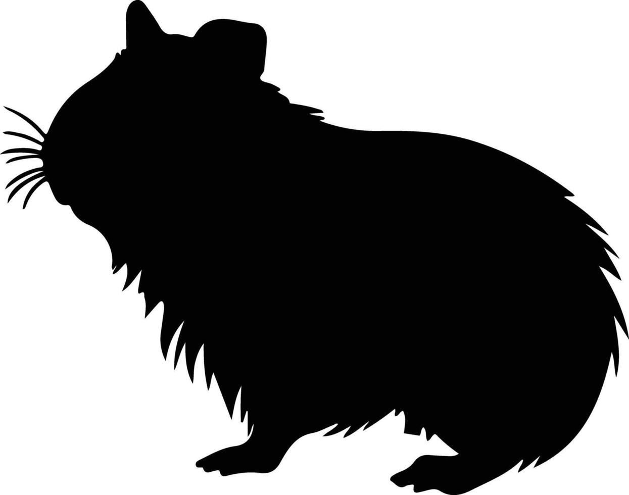 cavy zwart silhouet vector