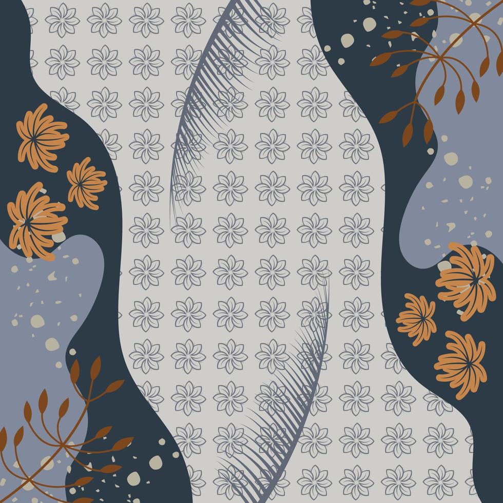zijden sjaal abstract patroonontwerp met bloemenstijl. ontwerp nuttig voor hijab, hoofddoek, bandana, stof, mode, sjaal, behang, bedovertrek, enz. vector