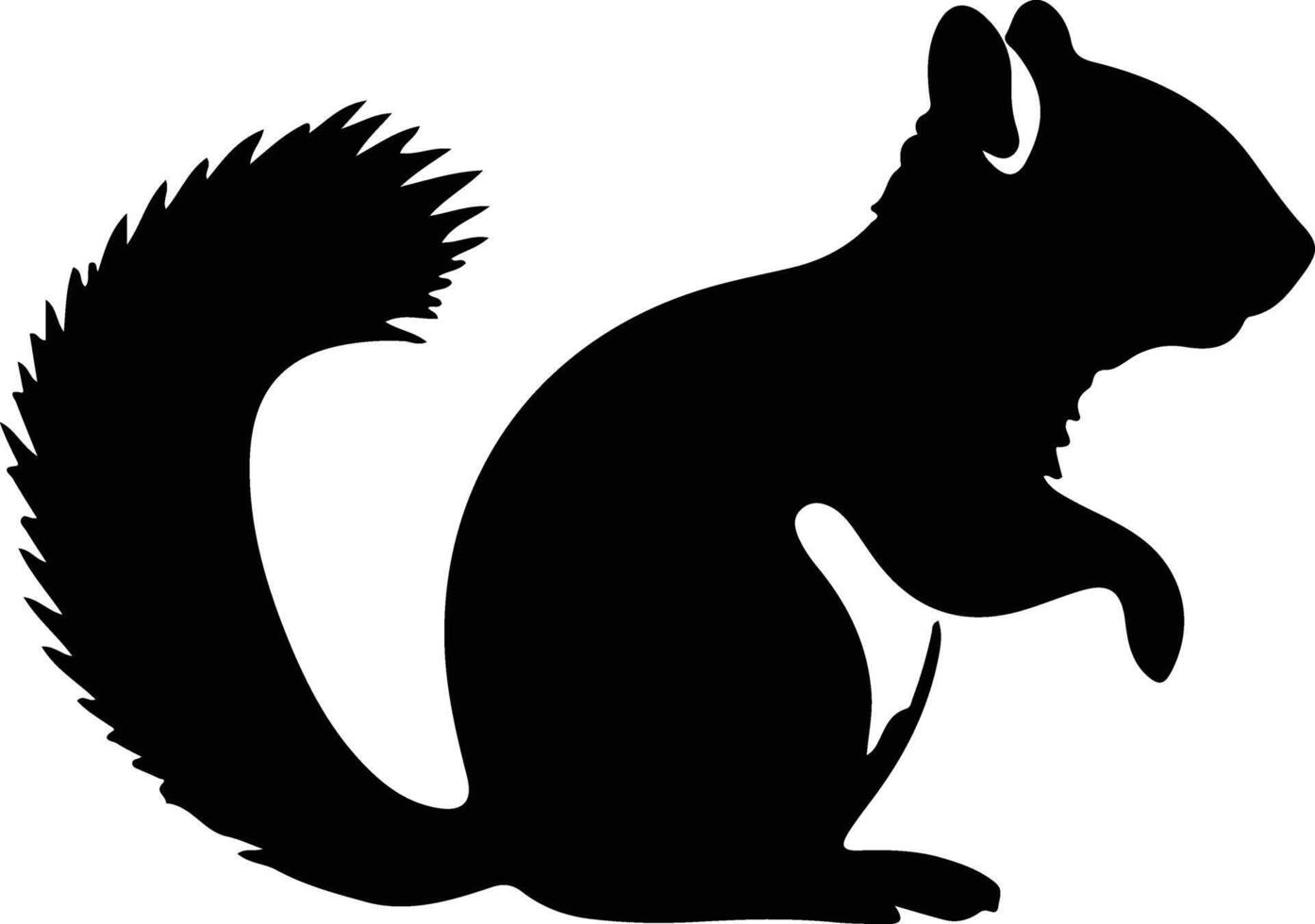 chipmunk zwart silhouet vector